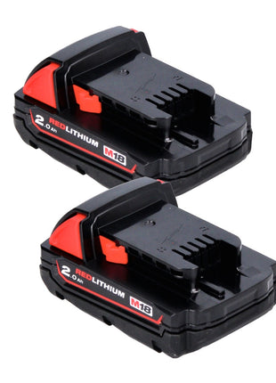 Milwaukee M18 B2 Set de batteries 2x 2,0Ah / 2000mAh - 18V, RED Li-Ion (2x 4932430062)