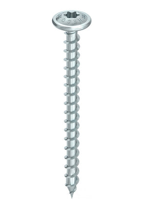 HECO TOPIX plus tornillos profesionales para construcción en madera 6,0 x 40 mm 200 piezas (61013) tornillo para madera totalmente roscado, cabeza con arandela, accionamiento en T, galvanizado azul, A3K