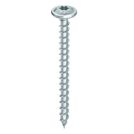 HECO TOPIX plus tornillos profesionales para construcción en madera 8,0 x 80 mm 50 piezas (61245) tornillo para madera totalmente roscado, cabeza con arandela, accionamiento en T, galvanizado azul, A3K