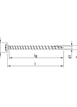 HECO TOPIX plus Profi Holzbauschraube 8,0 x 80 mm 50 Stück ( 61245 ) Vollgewinde Holzschraube, Tellerkopf,  T-Drive, verzinkt blau, A3K