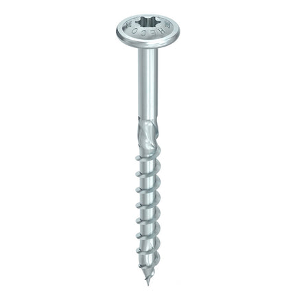 HECO TOPIX plus Professional Wood Screw 8.0 x 260mm - Partial thread - Flange head  - T-Drive - Blue Zinc plated,  A3K -100 pieces ( 2x 61353 )