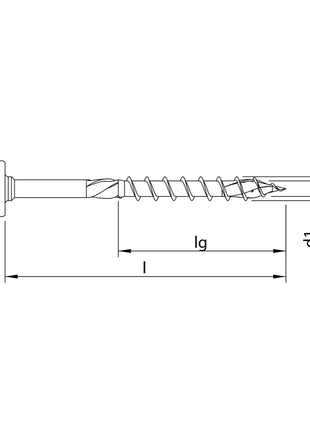 HECO TOPIX plus tornillos profesionales para construcción en madera 8,0 x 180 mm 100 piezas (2x 61306) tornillo para madera de rosca parcial, cabeza con arandela, accionamiento en T, galvanizado azul, A3K