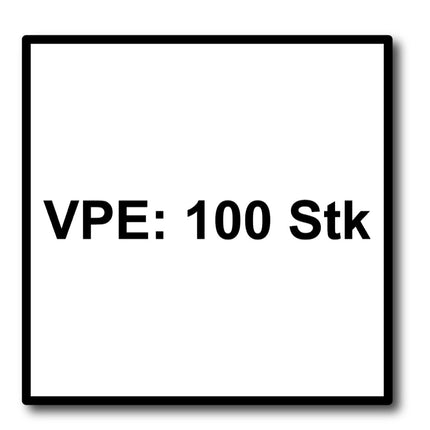 HECO TOPIX plus tornillos profesionales para construcción en madera 8,0 x 100 mm 100 piezas (2x 61259) tornillo para madera totalmente roscado, cabeza con arandela, accionamiento en T, galvanizado azul, A3K