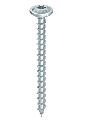 HECO TOPIX plus tornillos profesionales para construcción en madera 8,0 x 80 mm 200 piezas (4x 61245) tornillo para madera totalmente roscado, cabeza con arandela, accionamiento en T, galvanizado azul, A3K