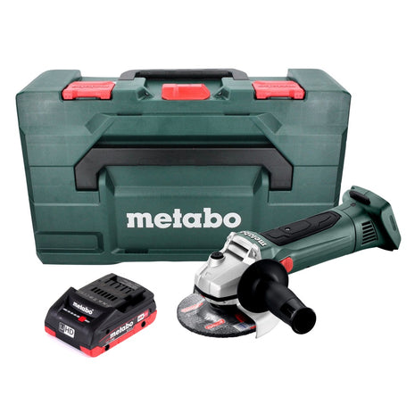 Metabo W 18 LTX 125 amoladora angular a batería 18 V 125 mm + 1x batería 4,0 Ah + metaBOX - sin cargador