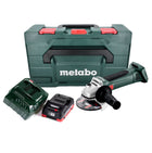 Meuleuse d'angle sur batterie Metabo W 18 LTX 125 18 V 125 mm + 1x batterie 4,0 Ah + chargeur + métaBOX