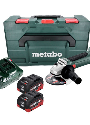 Metabo W 18 LTX 125 Akku Winkelschleifer 18 V 125 mm + 2x Akku 10,0 Ah + Ladegerät + metaBOX