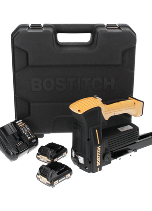 Bostitch DSA-3519-E 10,8 V boîte à batterie agrafeuse boîte agrafeuse + 2x batterie 2,0 Ah + chargeur + étui