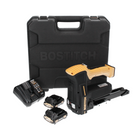 Bostitch DSA-3519-E 10,8 V boîte à batterie agrafeuse boîte agrafeuse + 2x batterie 2,0 Ah + chargeur + étui