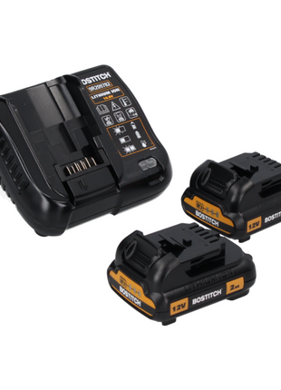 Bostitch DSA-3519-E 10,8 V Agrafeuse carton sans fil + 2x Batteries 2,0 Ah + Chargeur + Coffret