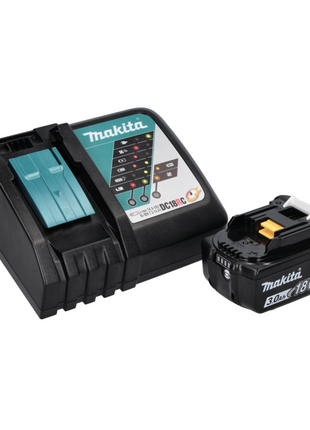 Makita DHP 458 RF1 taladro percutor inalámbrico 18 V 91 Nm + 1x batería 3,0 Ah + cargador + juego de brocas de 40 piezas