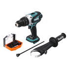 Taladro percutor inalámbrico Makita DHP 458 Z 18 V 91 Nm + juego de puntas 44 piezas - sin batería, sin cargador