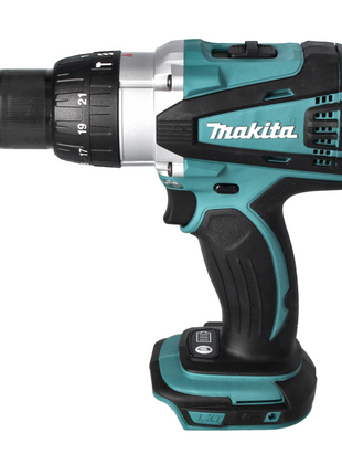 Taladro percutor inalámbrico Makita DHP 458 Z 18 V 91 Nm + juego de puntas 44 piezas - sin batería, sin cargador