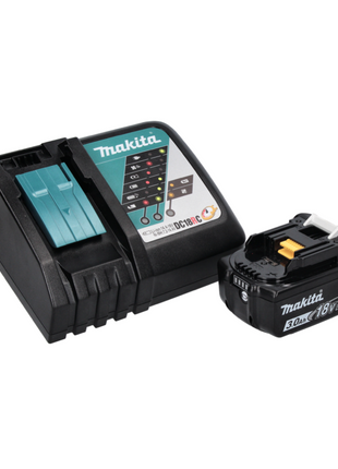 Taladro percutor inalámbrico Makita DHP 482 RF1W 18 V 62 Nm + 1x batería 3,0 Ah + cargador + juego de puntas 40 piezas