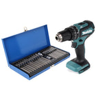 Makita DHP 485 Z Perceuse-visseuse à percussion sans fil 18 V 50 Nm Brushless + Jeu d'embouts 40 pièces - sans batterie, sans chargeur