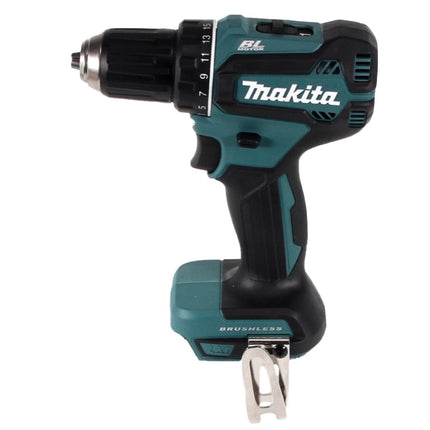 Makita DDF 485 RF1 Perceuse visseuse sans fil 50 Nm, 18 V, sans balais + 1x Batterie 3,0 Ah + Chargeur + Set de douilles à embouts 26 pièces