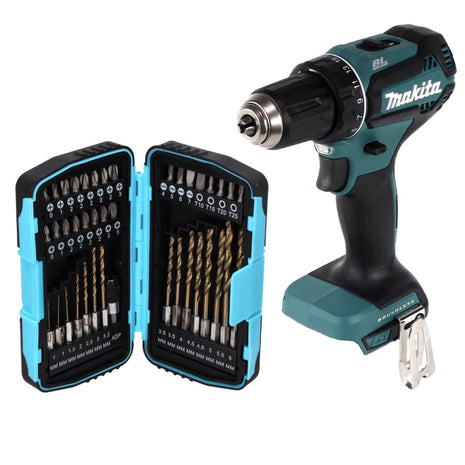 Makita DDF 485 Z Perceuse visseuse sans fil 50 Nm, 18V, sans balais + Set de forets à embouts 40 pièces - sans batterie, sans chargeur