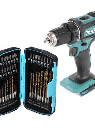 Makita DDF 482 Z taladro atornillador inalámbrico 18 V 62 Nm + juego de brocas de 40 piezas - sin batería, sin cargador