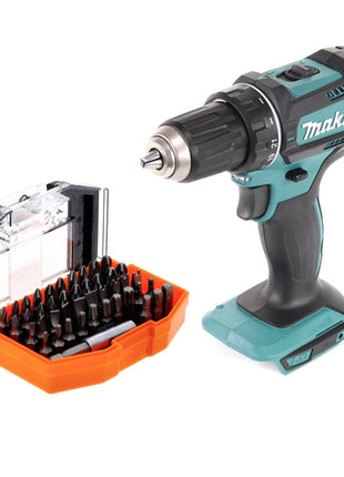 Taladro atornillador inalámbrico Makita DDF 482 Z 18 V 62 Nm + juego de puntas 44 piezas - sin batería, sin cargador