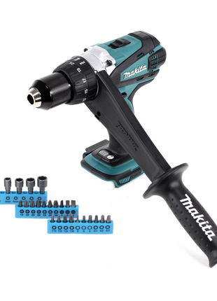 Makita DDF 458 Z Akku Bohrschrauber 18 V 91 Nm + 26 tlg. Bit Set - ohne Akku, ohne Ladegerät