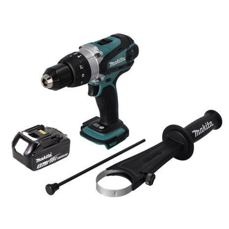 Makita DHP 458 T1 Perceuse-visseuse à percussion sans fil 18 V 91 Nm + 1x Batterie 5,0 Ah - sans chargeur