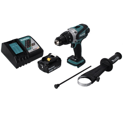 Makita DHP 458 RM1 akumulatorowa wiertarko-wkrętarka udarowa 18 V 91 Nm + 1x akumulator 4,0 Ah + ładowarka