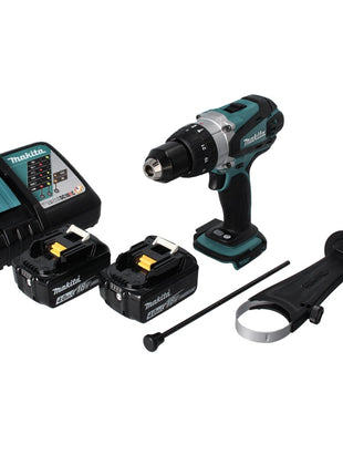 Makita DHP 458 RM Perceuse-visseuse à percussion sans fil 18 V 91 Nm + 2x batterie 4,0 Ah + chargeur