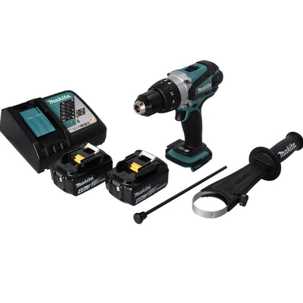 Makita DHP 458 RM trapano a percussione a batteria 18 V 91 Nm + 2x batteria ricaricabile 4,0 Ah + caricabatterie