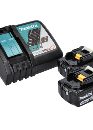 Makita DHP 485 RM akumulatorowa wiertarko-wkrętarka udarowa 18 V 50 Nm bezszczotkowa + 2x akumulator 4,0 Ah + ładowarka