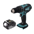 Makita DHP 456 T1 Perceuse-visseuse à percussion sans fil 18 V 50 Nm + 1x Batterie 5,0 Ah - sans chargeur