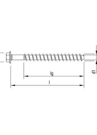 HECO MULTI MONTI plus SS anclaje de tornillo 12,0 x 80 mm 25 piezas (48407) tornillo para hormigón, cabeza hexagonal, galvanizado azul, A2K