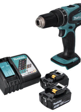 Taladro percutor inalámbrico Makita DHP 456 RT 18 V 50 Nm + 2x baterías 5,0 Ah + cargador