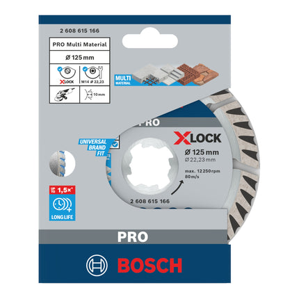Bosch PRO Multi Material Diamanttrennscheibe X-LOCK 125 x 22,23 mm 1 Stk. ( 2608615166 )