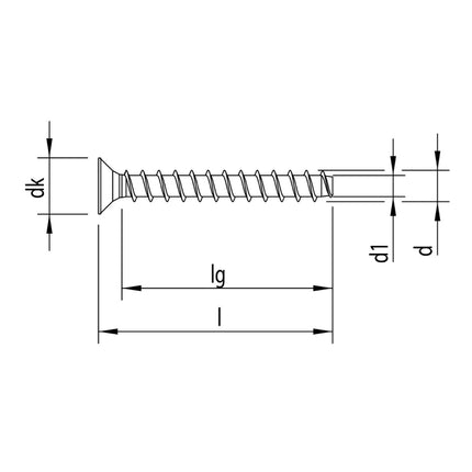 HECO MULTI MONTI plus F Schraubanker 5,0 x 40 mm 400 Stück ( 2x 54265 ) Betonschraube, Senkkopf, T-Drive, verzinkt blau, A2K - Toolbrothers