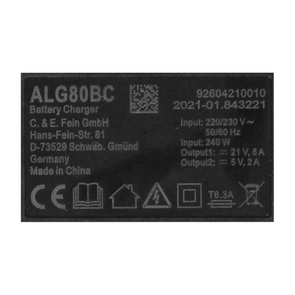 Set de iniciación con batería FEIN 18 V 1 batería de 3,0 Ah + cargador ALG 80 BC