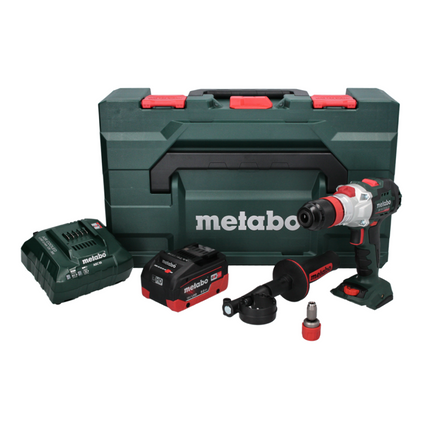 Metabo SB 18 LTX BL Q I Taladradora de percusión sin cable 18 V 130 Nm sin escobillas + 1x batería recargable 8,0 Ah + cargador + metaBOX