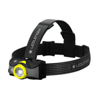 Ledlenser MH7 LED Lampada frontale 600 lm IPX4 nera / gialla ( 502154 ) + 1x Batteria + 1x Cavo di carica