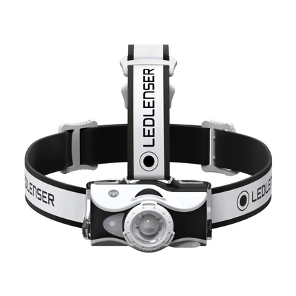 Ledlenser MH7 LED Lampada frontale 600 lm IPX4 nera / bianca ( 500990 ) + 1x Batteria + 1x Cavo di carica