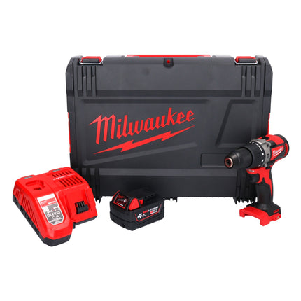 Milwaukee M18 BLPD2-401X akumulatorowa wiertarko-wkrętarka udarowa 18 V 82 Nm bezszczotkowa + 1x akumulator 4,0 Ah + ładowarka + skrzynka HD