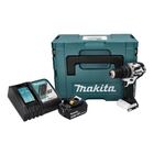 Makita DHP 484 RT1J W Taladro percutor inalámbrico 18 V 54 Nm sin escobillas blanco + 1x batería 5,0 Ah + cargador + Makpac