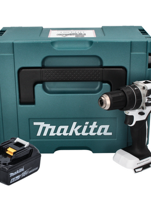 Makita DHP 484 G1J W Akku Schlagbohrschrauber 18 V 54 Nm Brushless Weiß + 1x Akku 6,0 Ah + Makpac - ohne Ladegerät