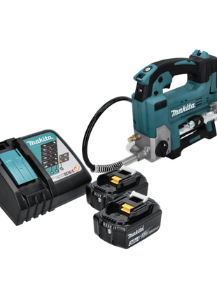 Makita DGP 180 RF Akku Fettpresse 18 V 690 bar + 2x Akku 3,0 Ah + Ladegerät