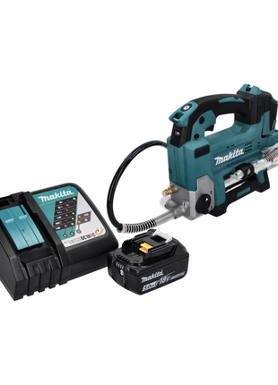 Makita DGP 180 RT1 Akku Fettpresse 18 V 690 bar + 1x Akku 5,0 Ah + Ladegerät