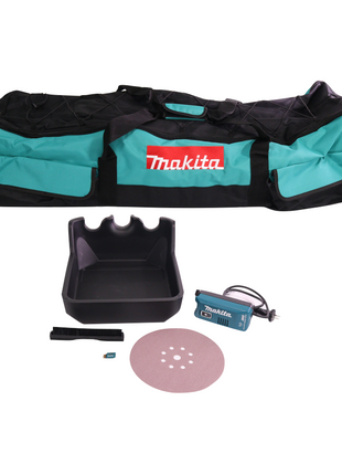 Lijadora de cuello largo a batería Makita DSL 800 RF1X 18 V 225 mm sin escobillas + 1x batería 3,0 Ah + cargador + accesorios + bolsa