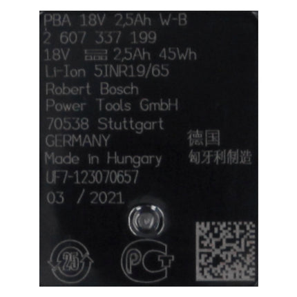 Bosch Starter Set 18 V mit 1x PBA 2,5 Ah Akku + AL 1830 Ladegerät ( 1600A00K1P ) Home & Garden System POWER FOR ALL