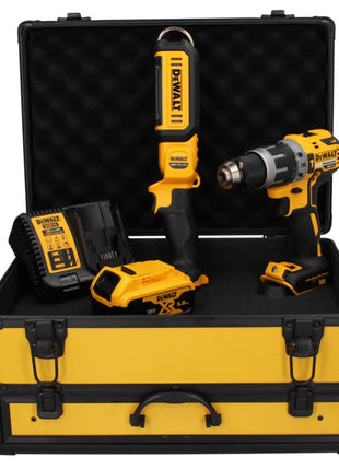 DeWalt DCD 796 P1 TX Akku Schlagbohrschrauber 18 V 70 Nm Brushless + 1x Akku 5,0 Ah + Ladegerät + Lampe + TX Koffer