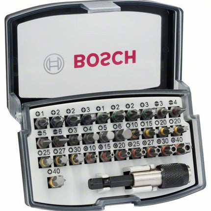Bosch 32 teiliges Bit Set in robuster Box grau ( 2607017319 ) - Toolbrothers