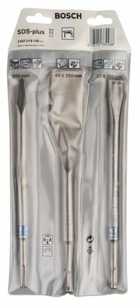 Juego de cinceles Bosch SDS-plus de 3 piezas. ( 2607019159 ) Cincel plano / puntiagudo / para azulejos Long Life autoafilable