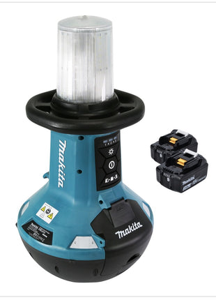 Makita DML 810 F Akku LED Flächenlicht 18 / 36 V ( 2 x 18 V ) 5500 lm IP54 + 2x Akku 3,0 Ah - ohne Ladegerät