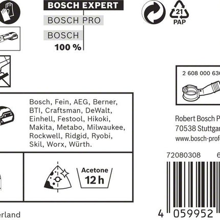 Bosch EXPERT AVZ 90 RT2 Schleifplatte Starlock 90 mm K20 10 Stk. ( 2608900046 ) Multimaterial Carbide - Nachfolger von 2608664352 - Toolbrothers